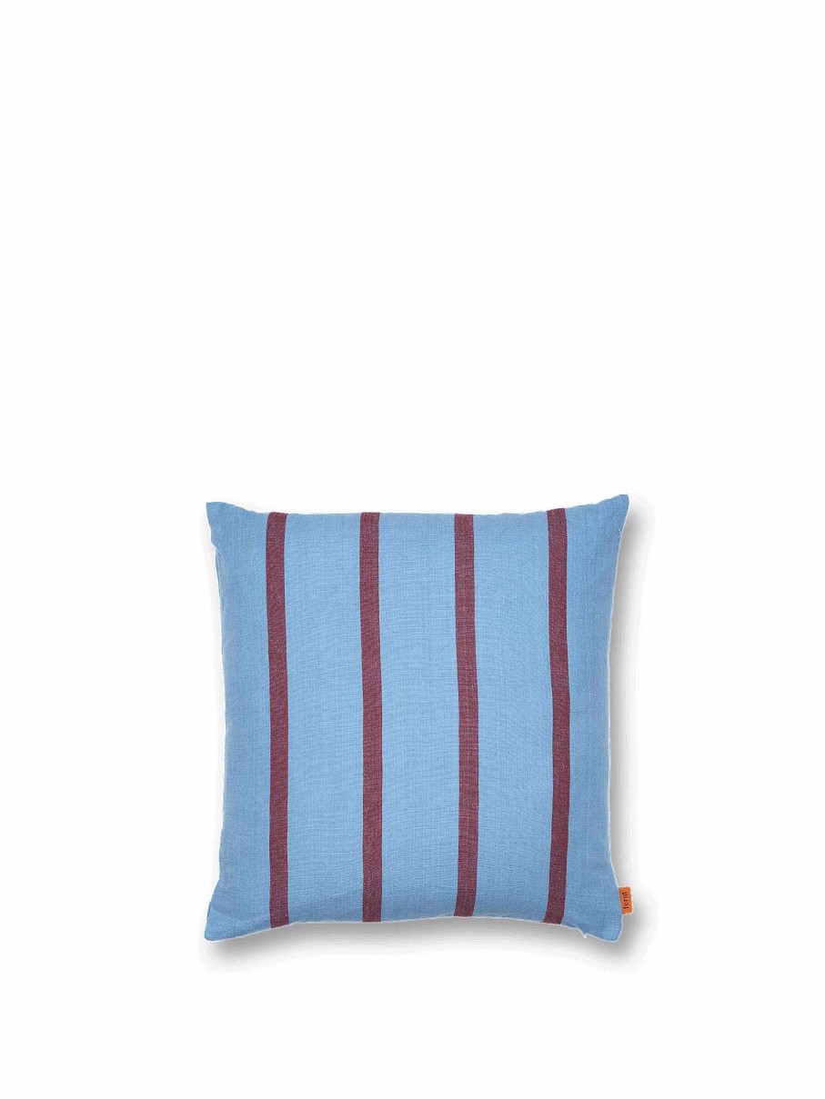 Textiles Ferm Living | Grand Cushion Cover - Faded /Burgundy Blue