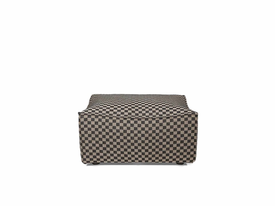 Furniture Ferm Living | Catena Pouf Rectangular S501 Check Sand/Black