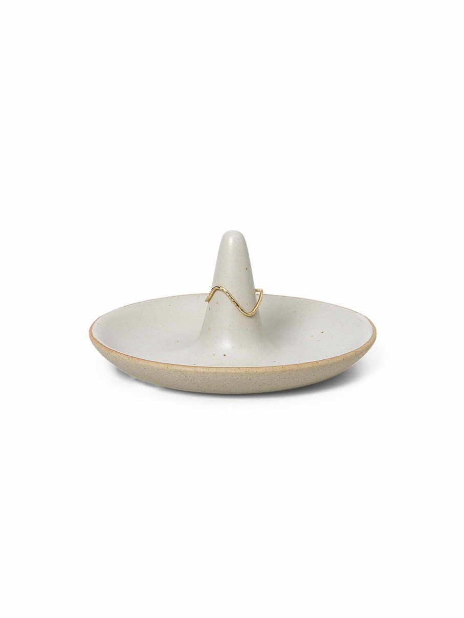 Accessories And Decorations Ferm Living | Ring Cone - Off-White Speckle Offwhite