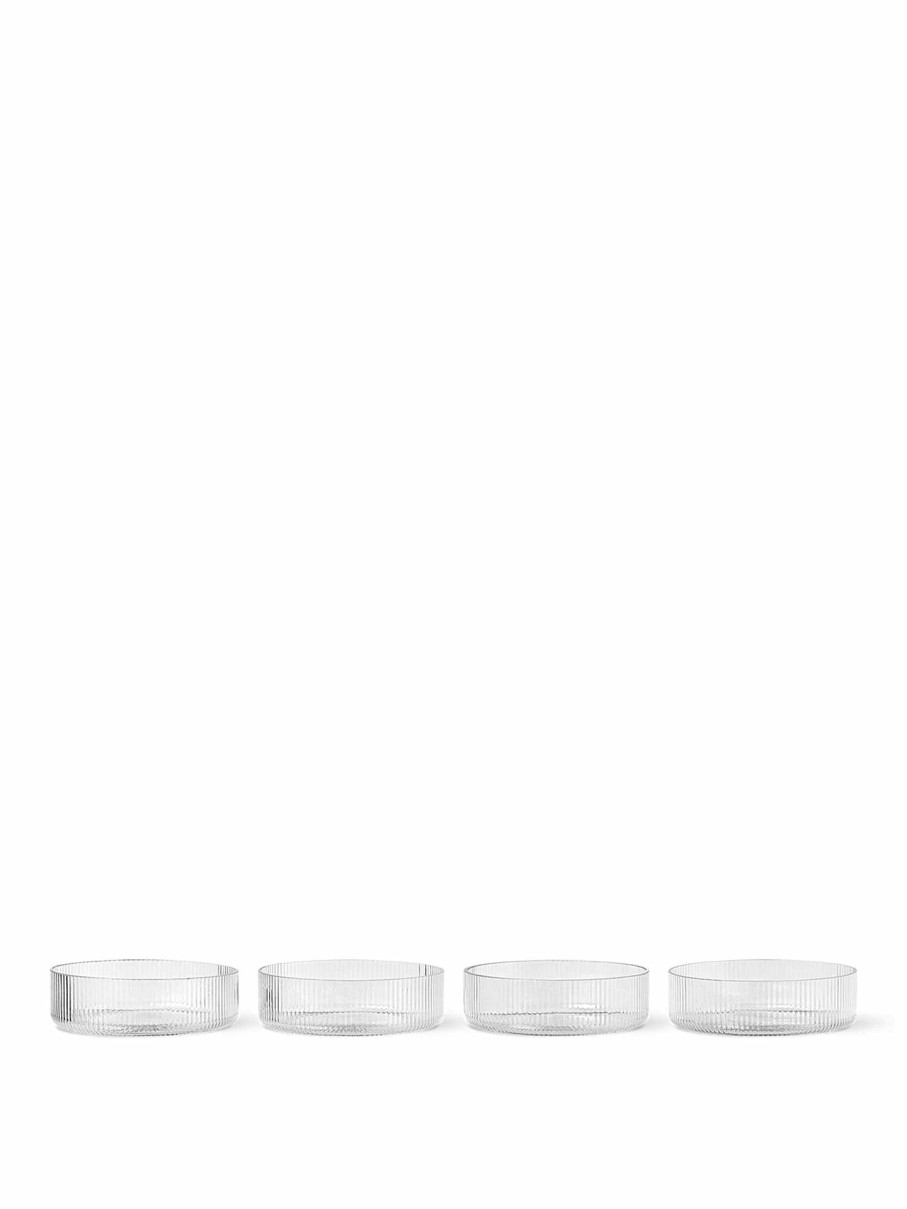 Kitchen Ferm Living | Ripple Serving Bowls - Set Of 4 Clear