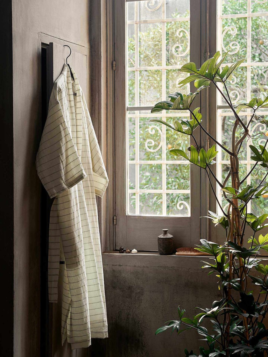 Textiles Ferm Living | Field Robe - Off-White/Chocolate Offwhite