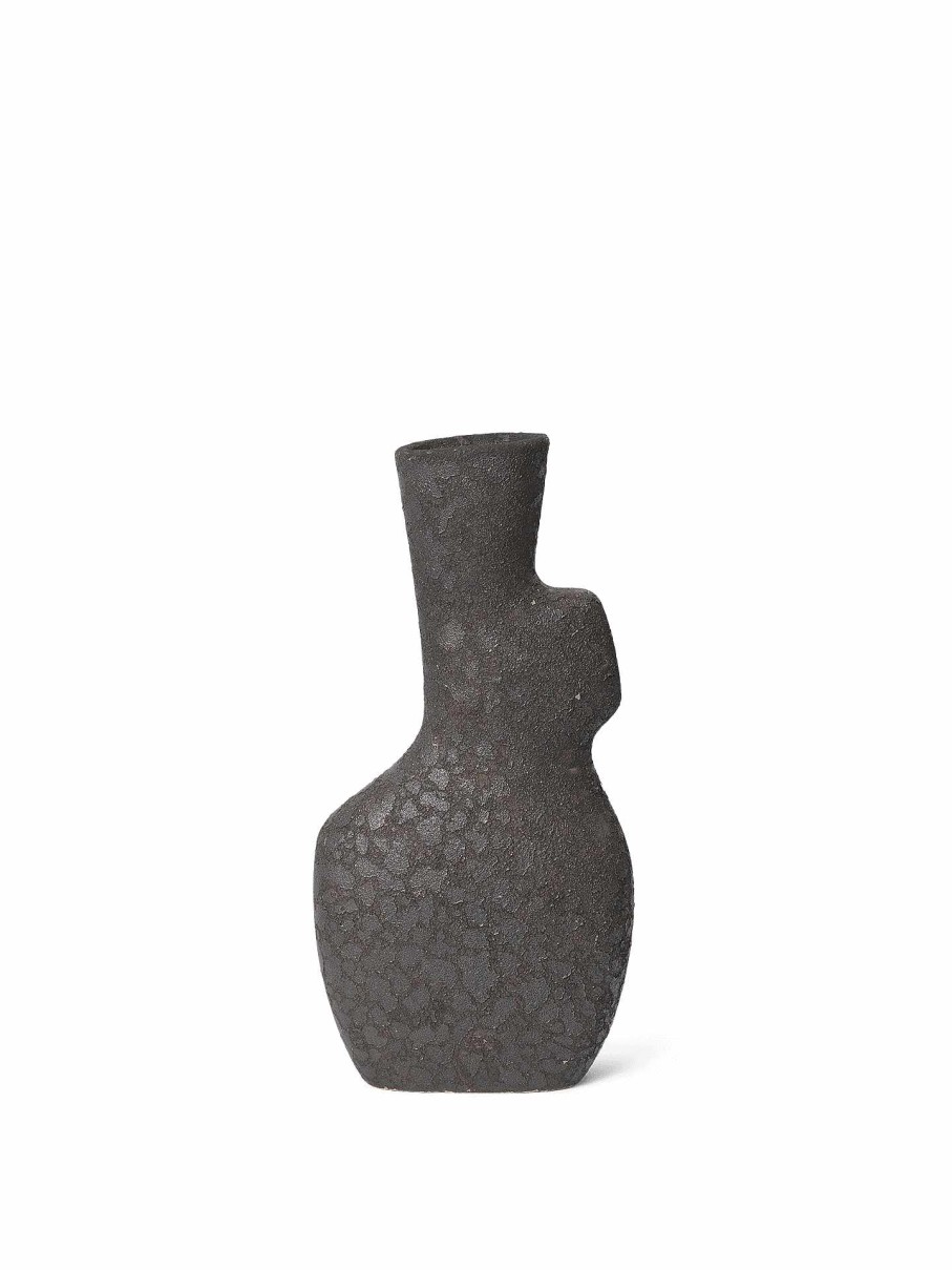 Green Living Ferm Living | Yara Vase - Large - Rustic Iron Dark Grey