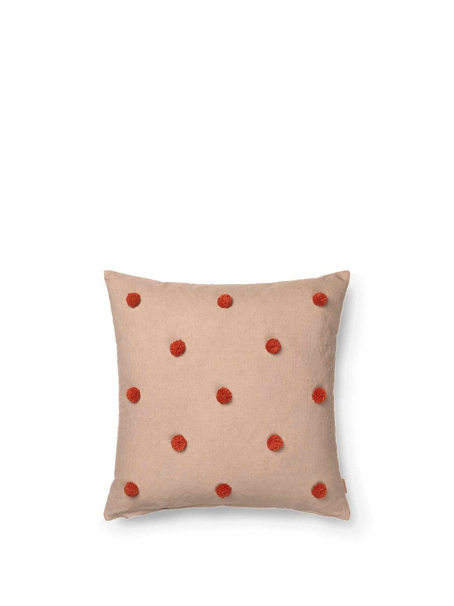 Kids Ferm Living | Dot Tufted Cushion /Red Camel