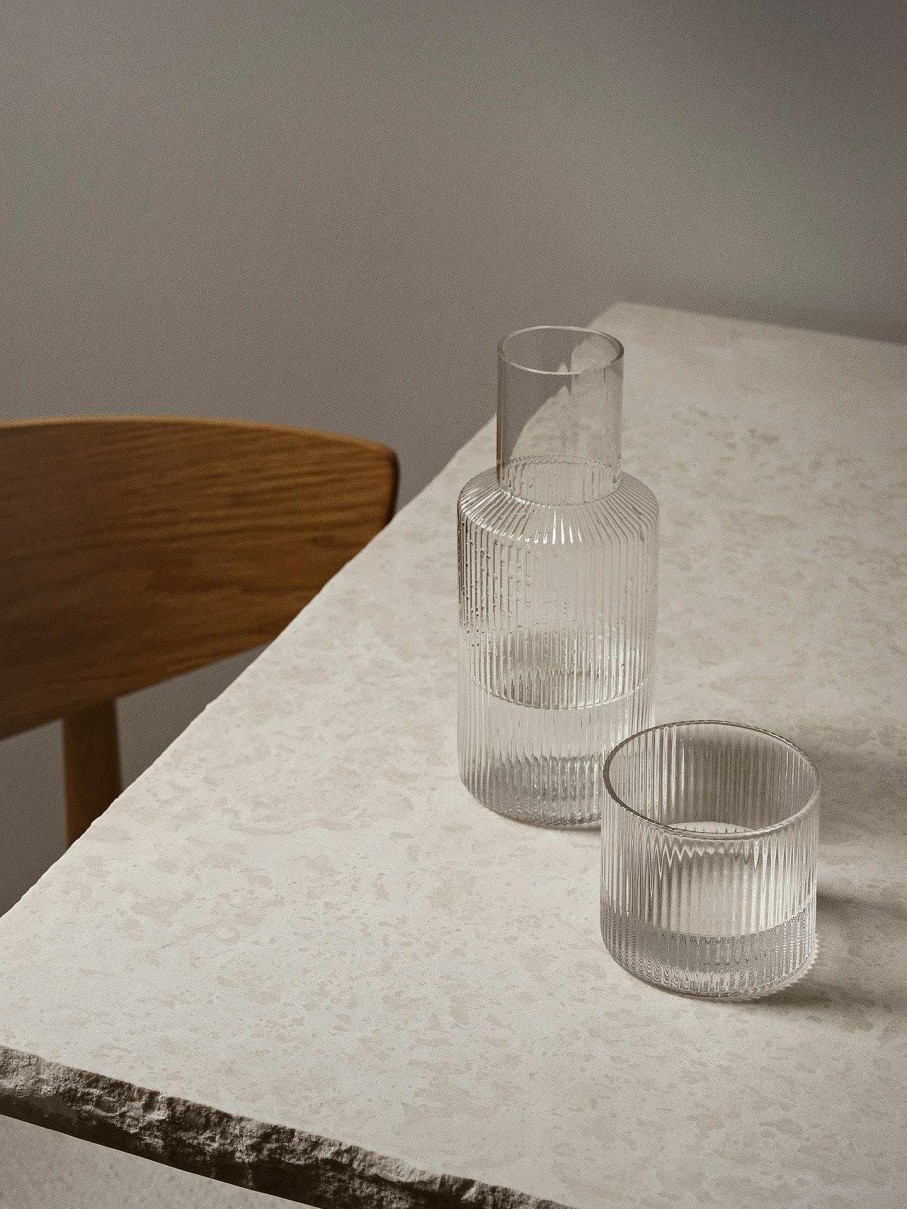 Kitchen Ferm Living | Ripple Carafe Set - Small Clear