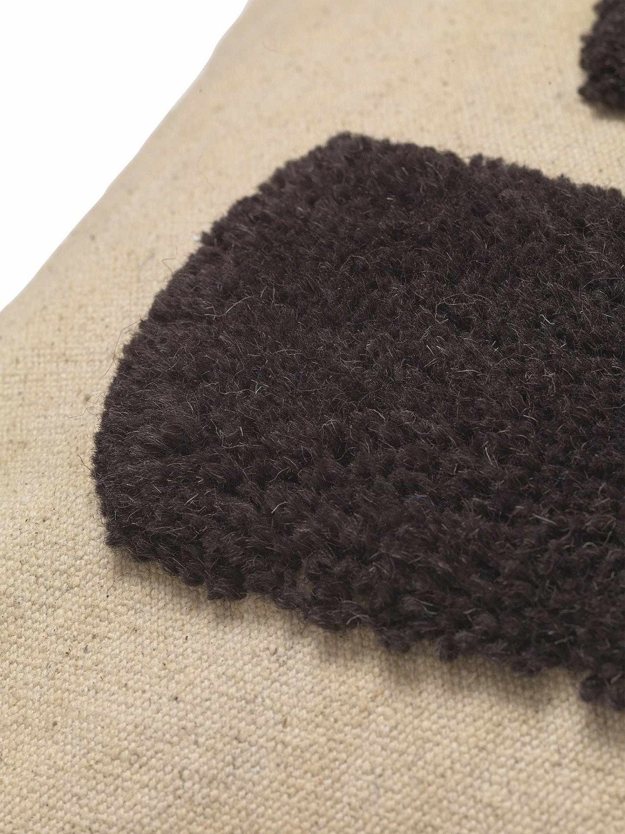 Textiles Ferm Living | Lay Cushion - Sand/ Dark Brown