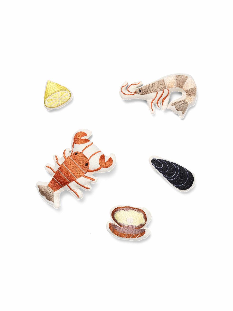 Kids Ferm Living | Embroidered Seafood Multi