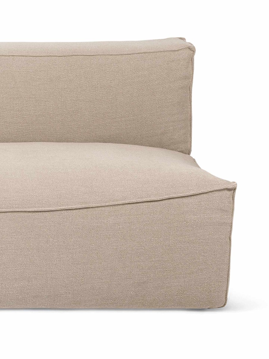 Furniture Ferm Living | Catena Sofa Open End Left L300 Rich Linen Natural