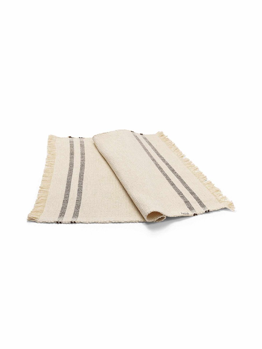 Kitchen Ferm Living | Savor Placemat - Off-White/ Chocolate