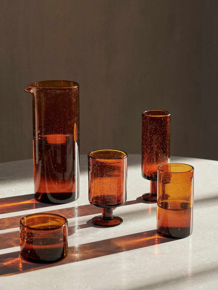 Kitchen Ferm Living | Oli Wine Glass Amber