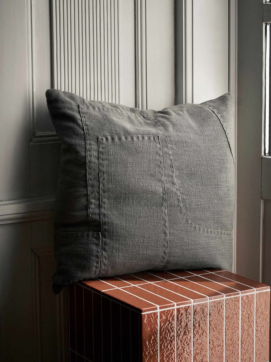 Textiles Ferm Living | Darn Cushion - Blue Grey