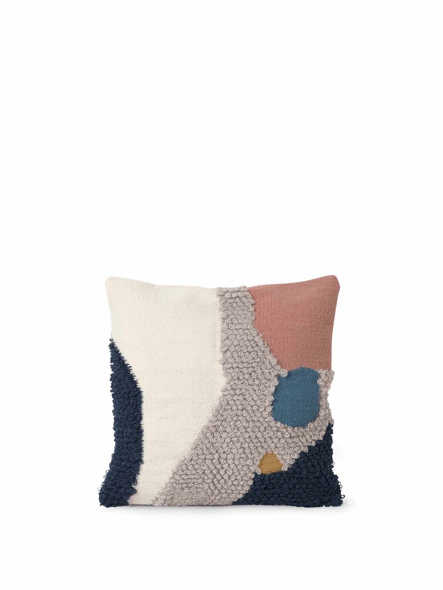 Textiles Ferm Living | Loop Cushion - Landscape Grey