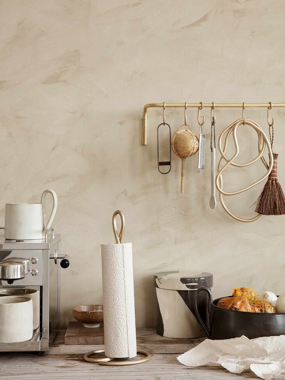 Kitchen Ferm Living | Curvature Paper Towel Holder Brass