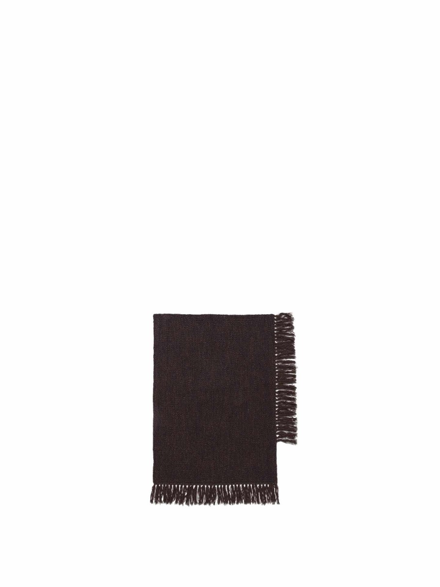 Rugs Ferm Living | Kelim Mat - Dark Melange Dark Brown