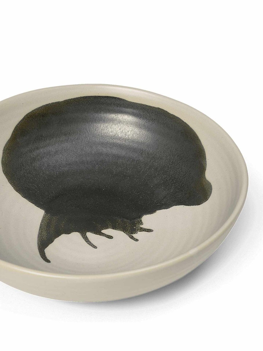 Kitchen Ferm Living | Omhu Bowl - Large - Off-White/Charcoal Offwhite