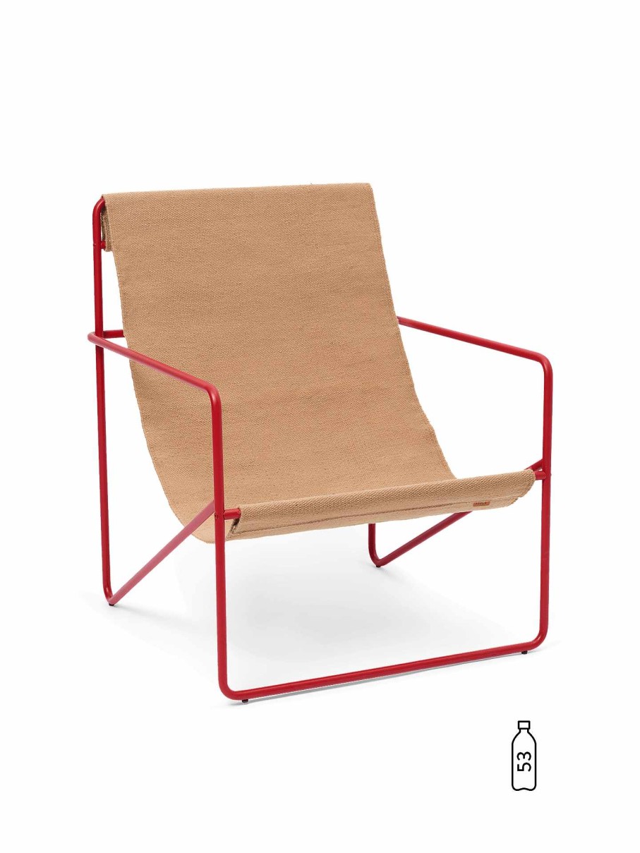 Outdoor Living Ferm Living | Desert Lounge Chair /Sand Poppy Red