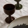 Kitchen Ferm Living | Floccula Wine Glass - Soil Dark Brown