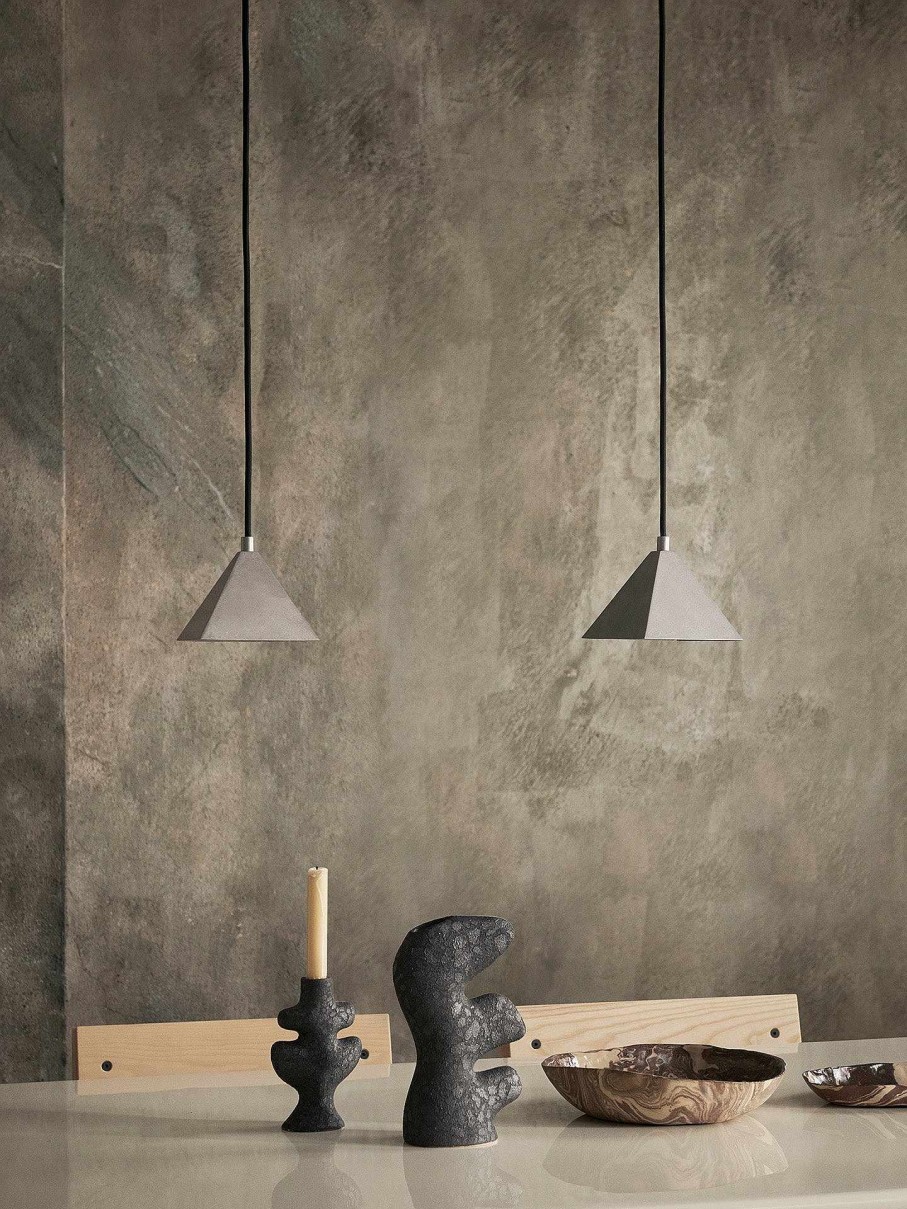 Lighting Ferm Living | Kare Pendant - Tumbled Stainless Steel Dark Grey