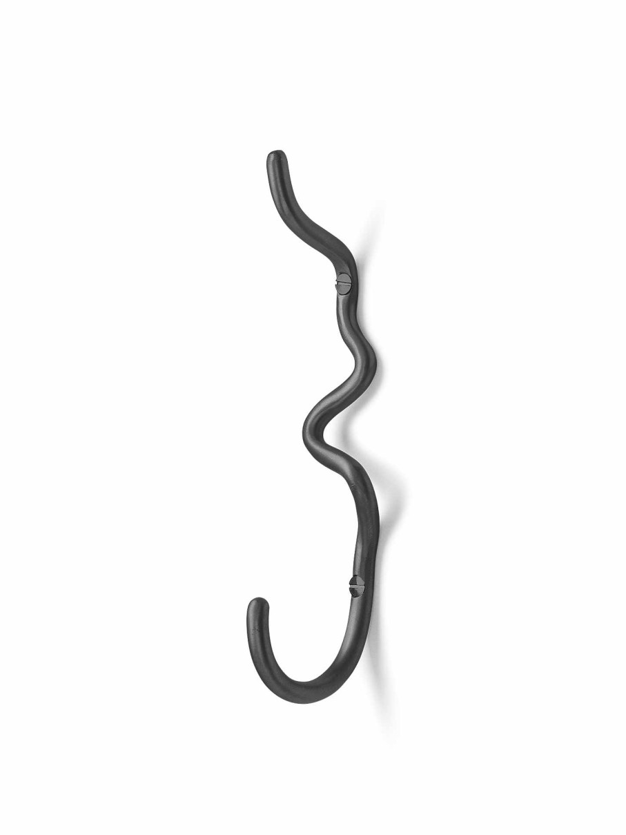 Accessories And Decorations Ferm Living | Curvature Hook Black Brass