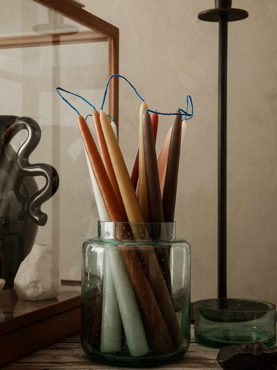 Accessories And Decorations Ferm Living | Dipped Candles - Set Of 2 Rust