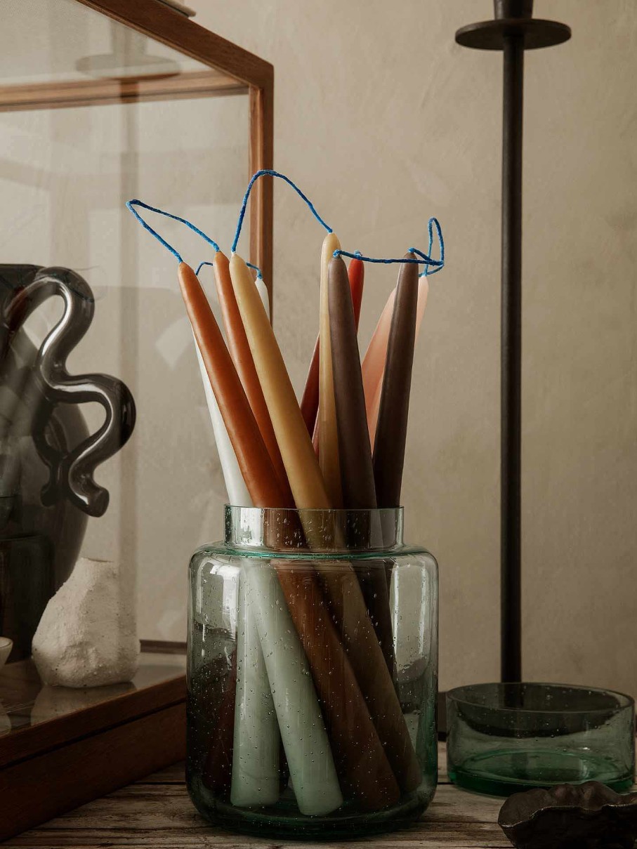 Accessories And Decorations Ferm Living | Dipped Candles - Set Of 2 Brown