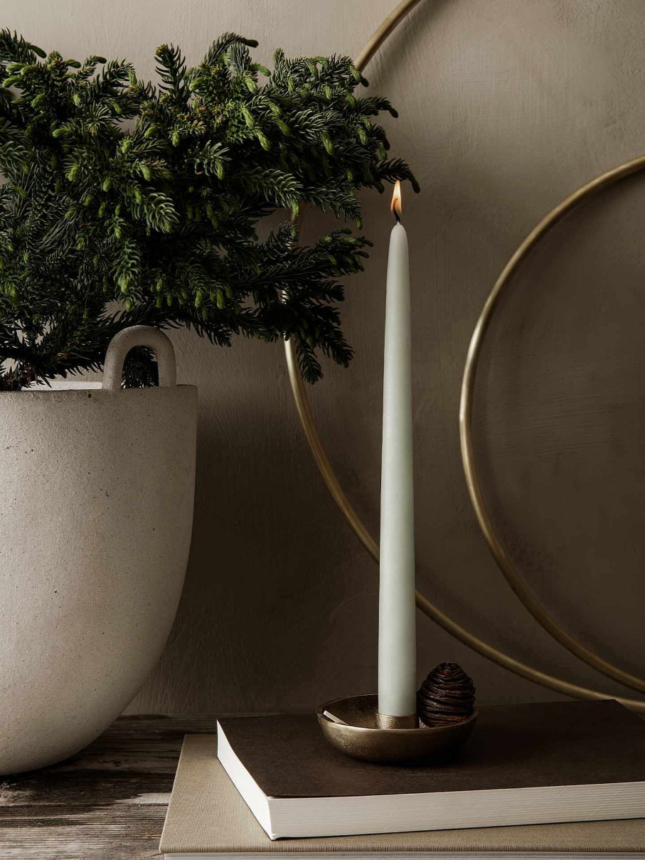 Accessories And Decorations Ferm Living | Dipped Candles - Set Of 2 Sage