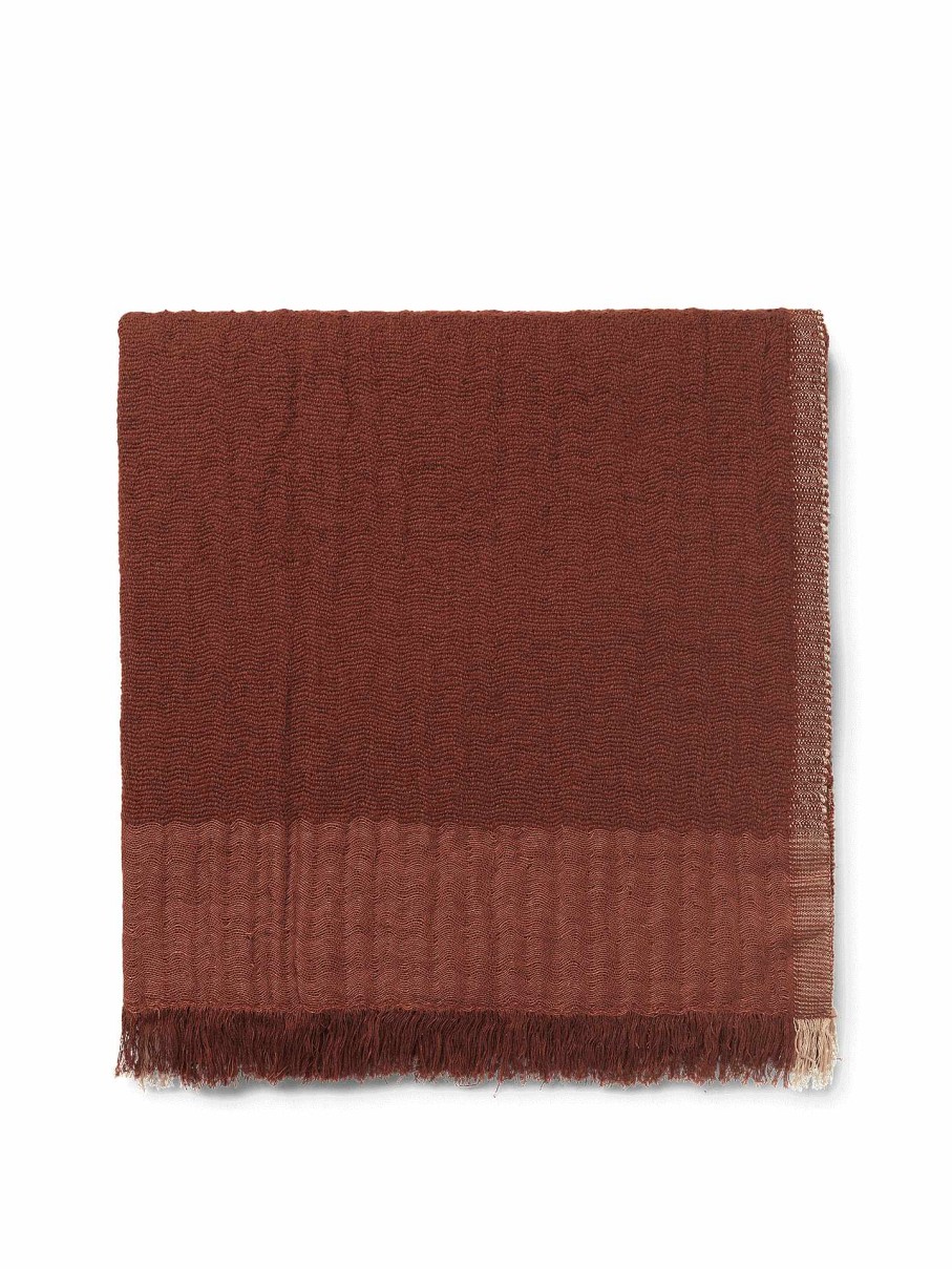 Textiles Ferm Living | Weaver Throw Red Brown