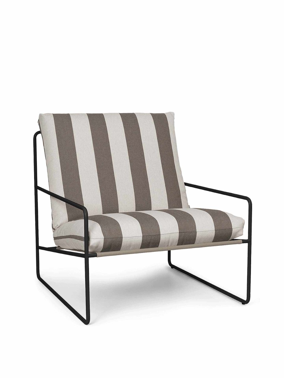 Outdoor Living Ferm Living | Desert 1-Seater - Stripe - Black/ Chocolate