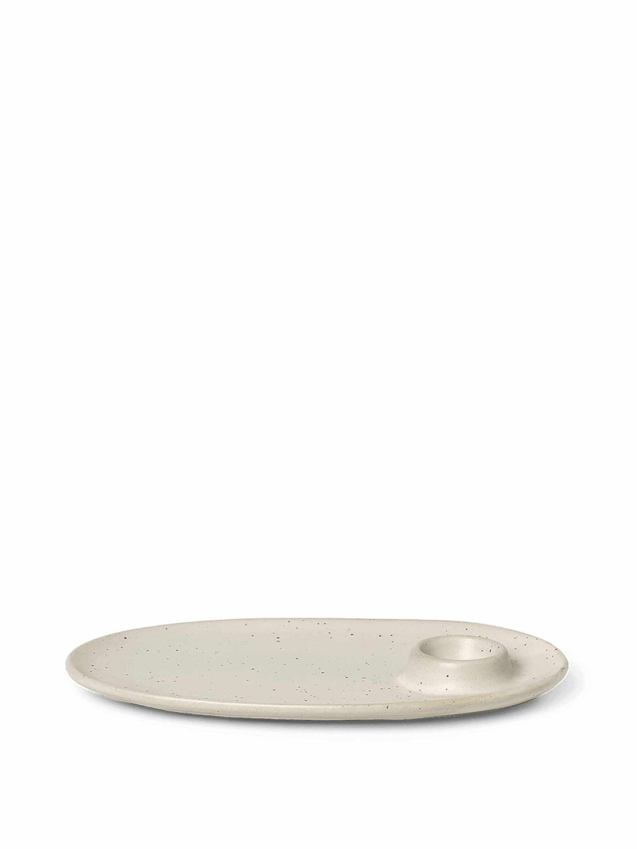 Kitchen Ferm Living | Flow Breakfast Plate - Off-White Speckle Offwhite