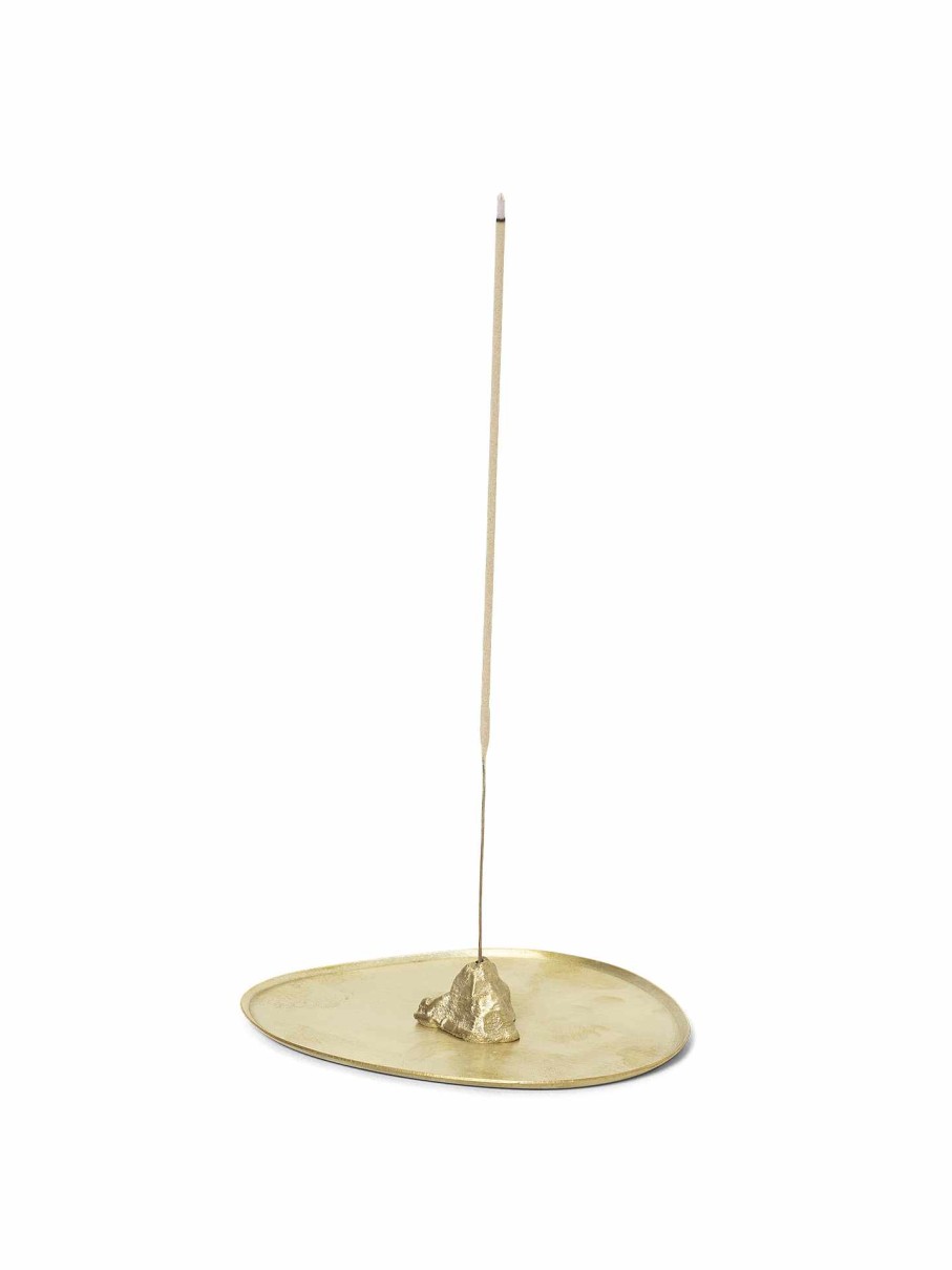 Accessories And Decorations Ferm Living | Stone Incense Burner Brass