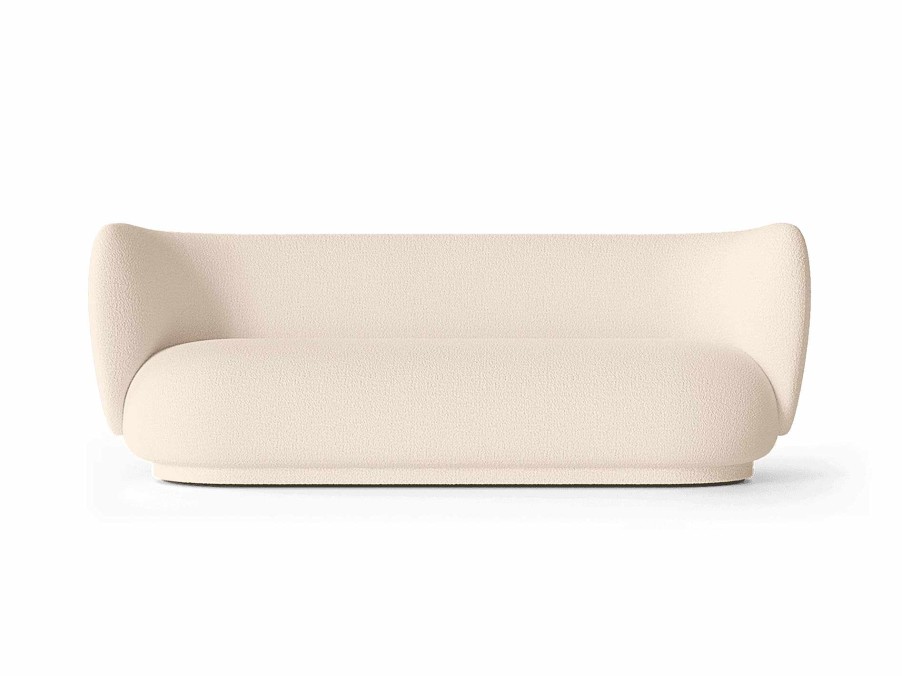 Furniture Ferm Living | Rico Sofa 3 - Wool Boucle - Off-White Offwhite