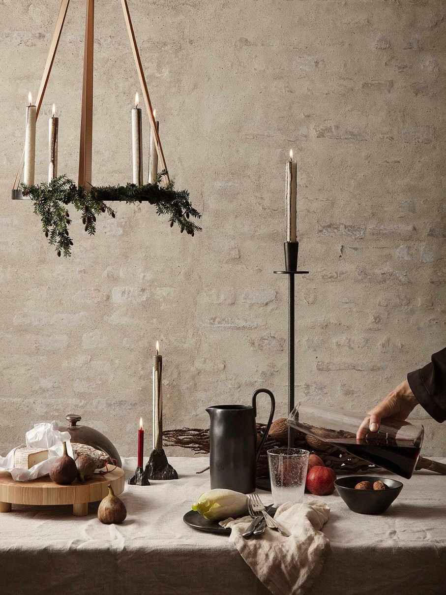 Accessories And Decorations Ferm Living | Hoy Casted Candle Holder Black