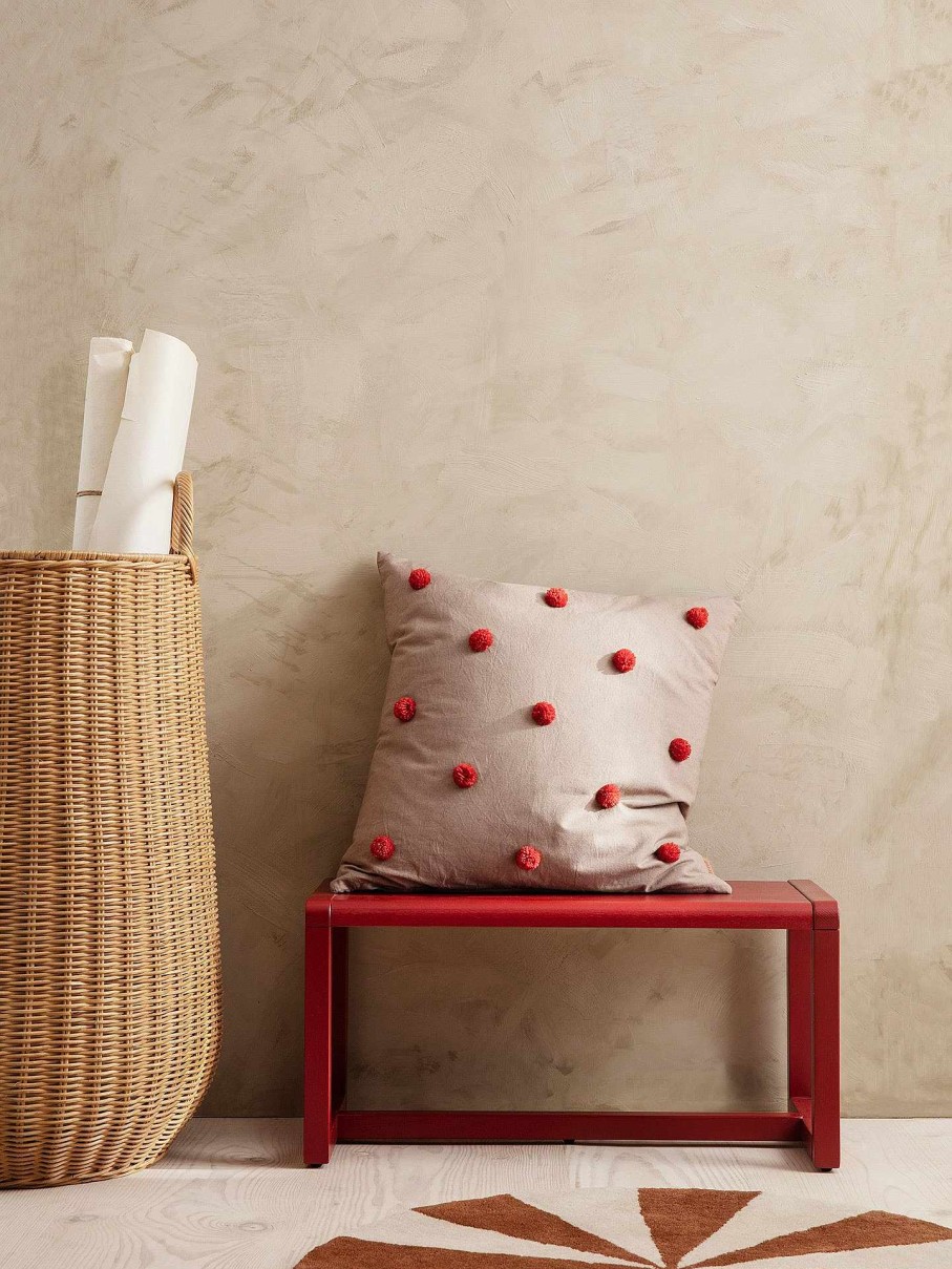 Kids Ferm Living | Dot Tufted Cushion /Red Camel