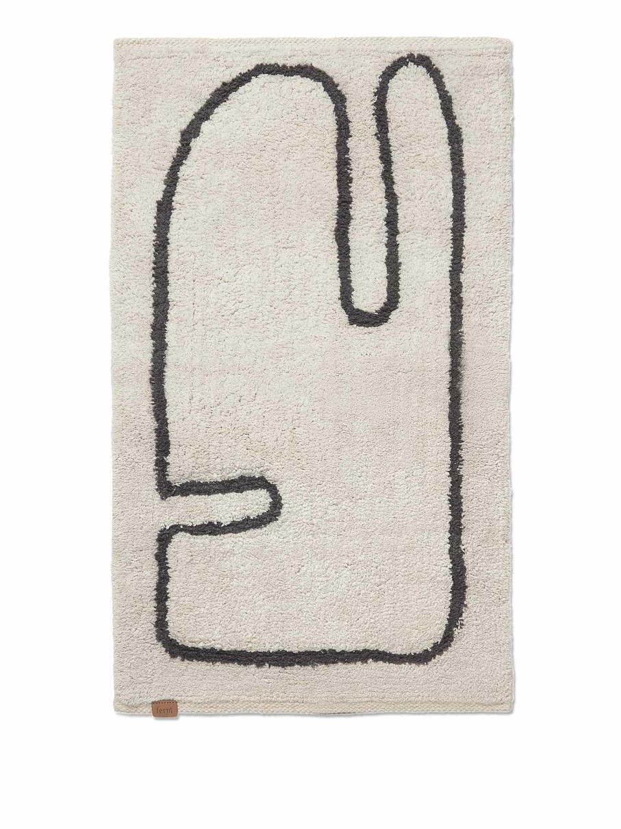 Rugs Ferm Living | Lay Washable Mat - Off-White/Coffee Offwhite