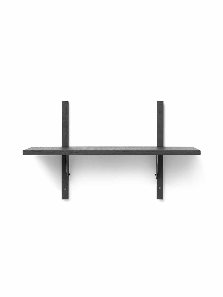 Furniture Ferm Living | Sector Shelf - Single - Narrow Ash/ Brass Black