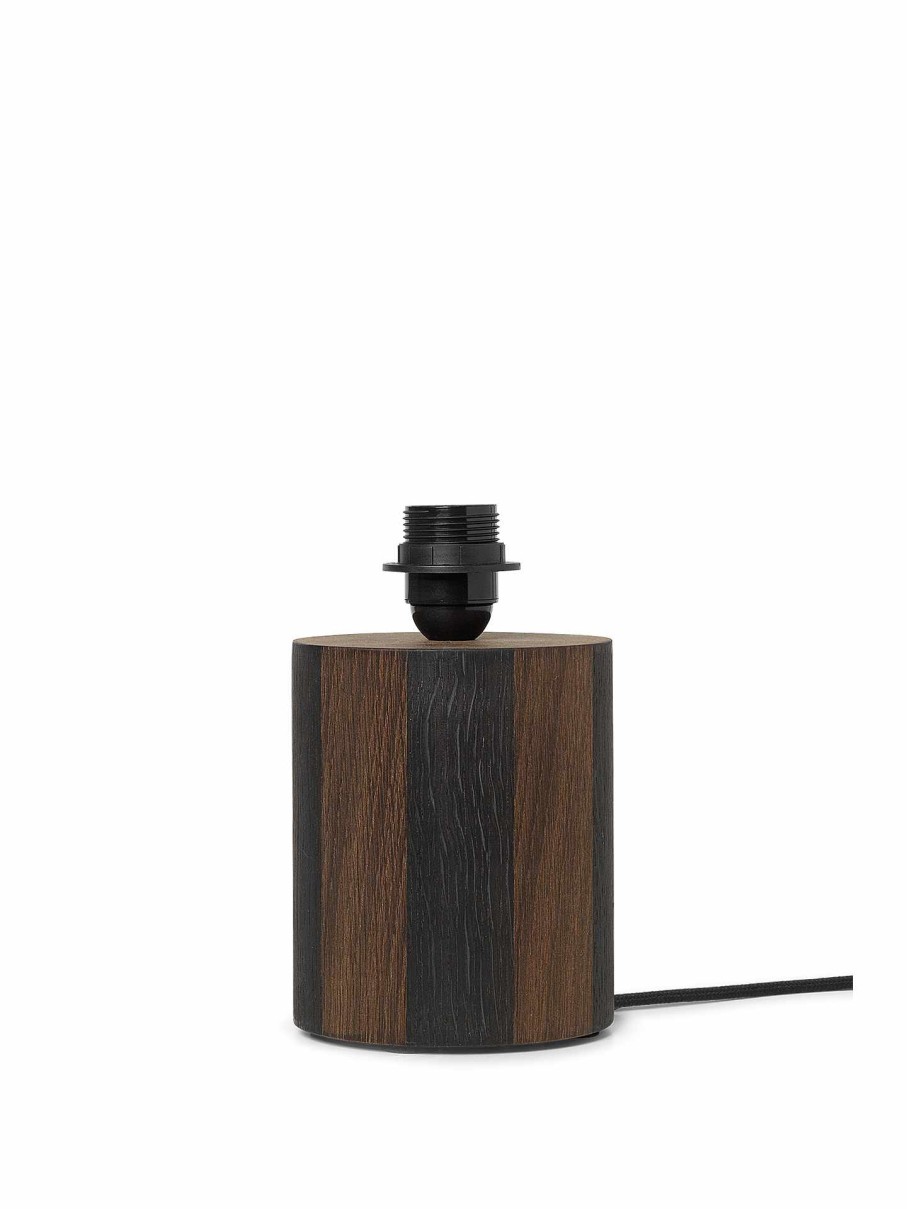 Lighting Ferm Living | Post Table Lamp Base - Lines Brown