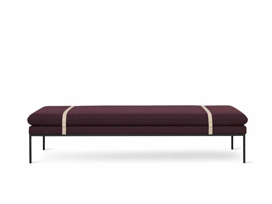 Furniture Ferm Living | Turn Daybed - Fiord - Solid Bordeaux Burgundy