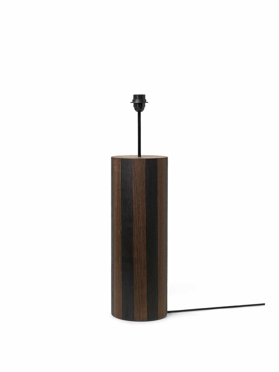 Lighting Ferm Living | Post Floor Lamp Base - Lines Brown