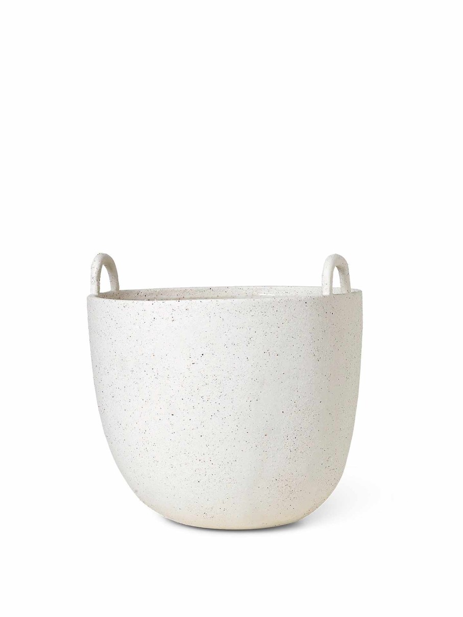 Green Living Ferm Living | Speckle Pot - Large - Off-White Offwhite