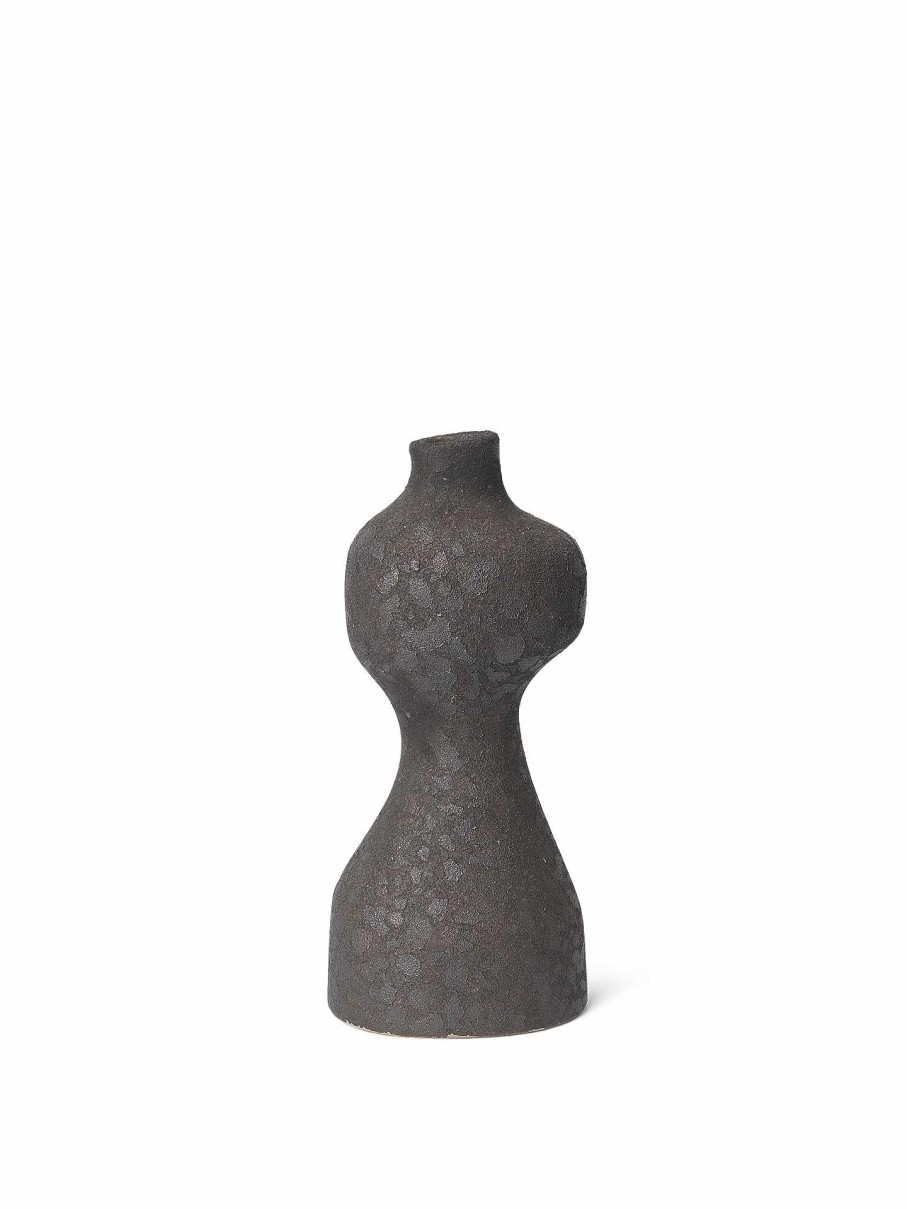 Green Living Ferm Living | Yara Vase - Medium - Rustic Iron Dark Grey