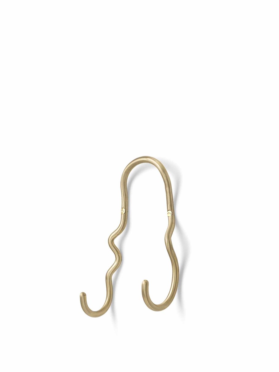 Accessories And Decorations Ferm Living | Curvature Double Hook Brass