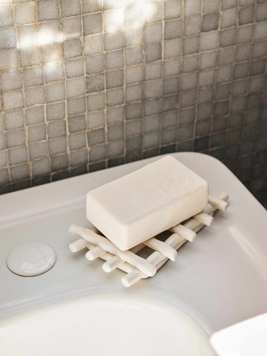 Accessories And Decorations Ferm Living | Ceramic Soap Tray - Off-White Offwhite