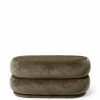 Furniture Ferm Living | Pouf Oval Faded Velvet Medium Forest