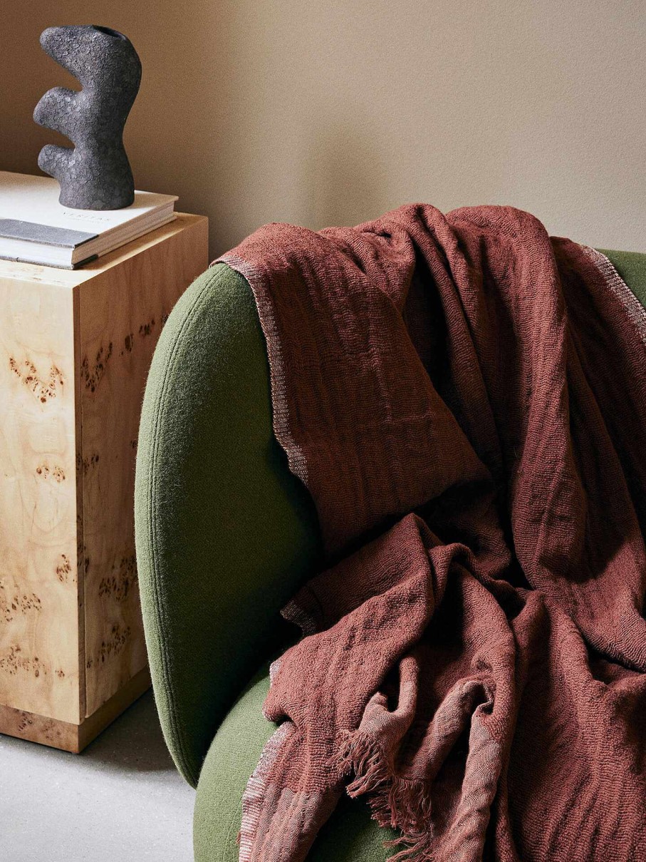 Textiles Ferm Living | Weaver Throw Red Brown