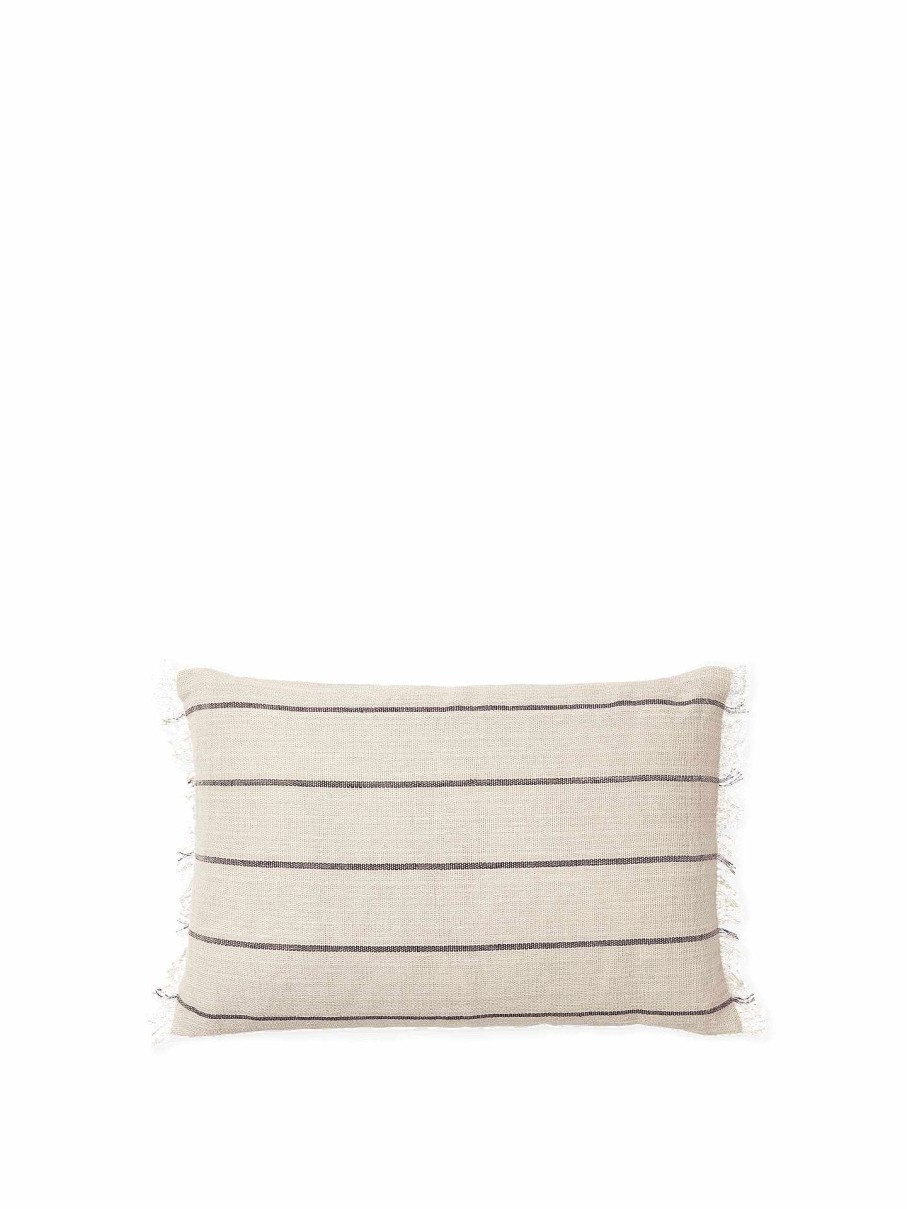 Textiles Ferm Living | Calm Cushion Cover - Rectangular /Black Camel