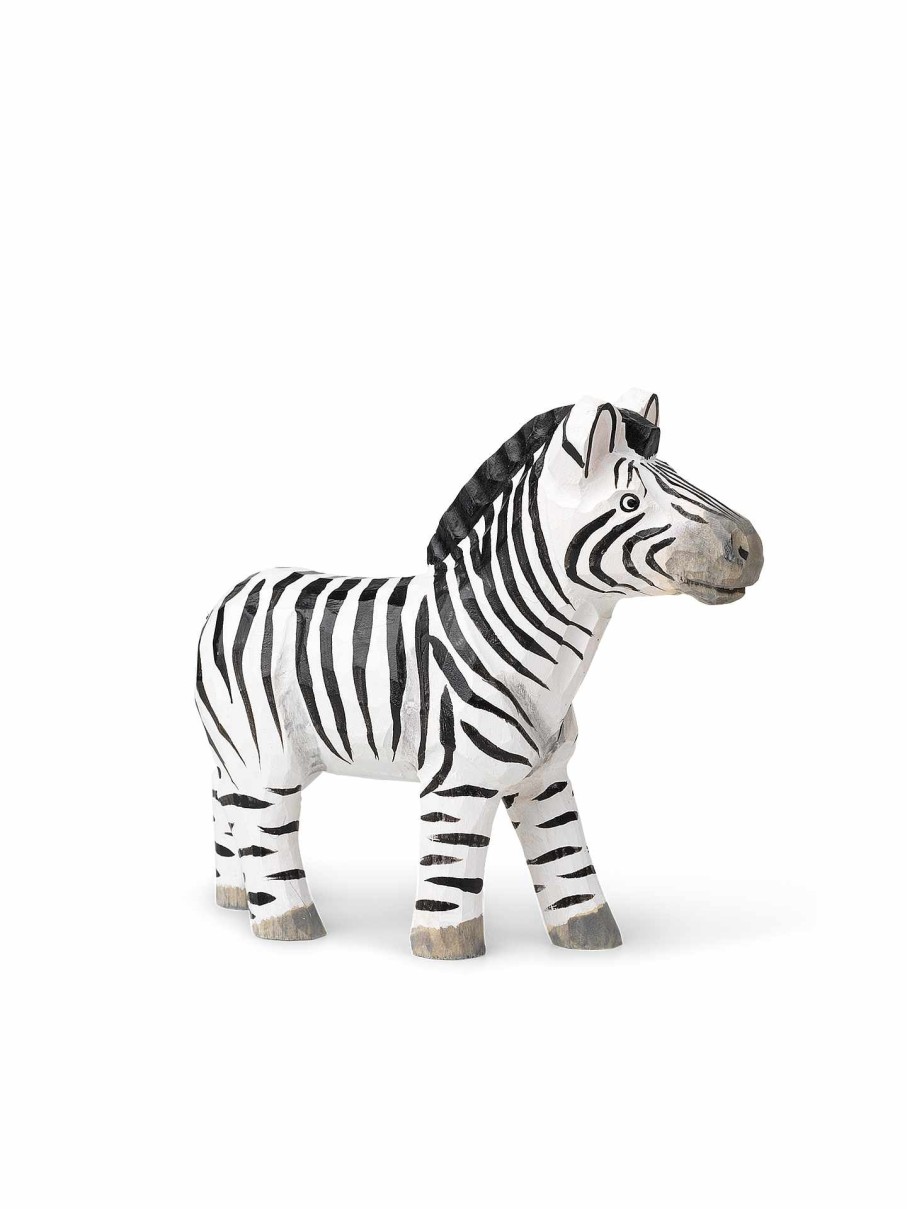 Kids Ferm Living | Animal Hand-Carved Zebra Black